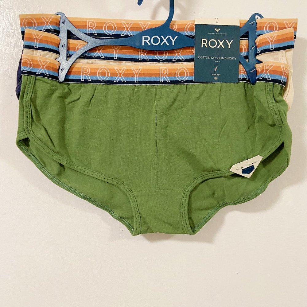 Roxy Cotton Dolphin Shorty Panties Underwear 3 Pack Size L